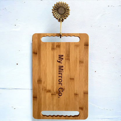 The caramel finish bamboo mirror with eco-friendliness at heart.