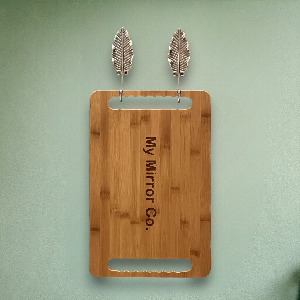 Protect your bamboo mirrors with these amazing silver banana leaf brass hooks.