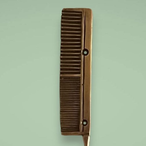 Antique finish comb brass hook.