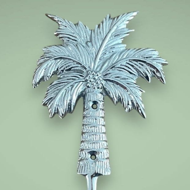 The palm tree brass hook in silver.